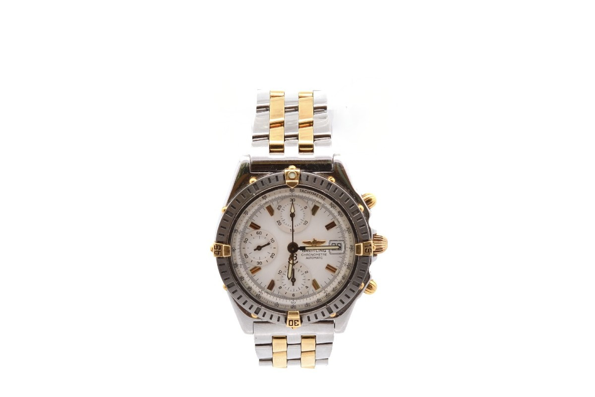 Montre Breitling Chronomat en acier et or-photo-2