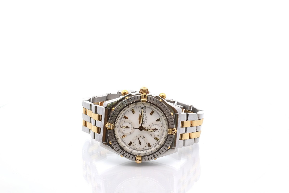 Montre Breitling Chronomat en acier et or-photo-3