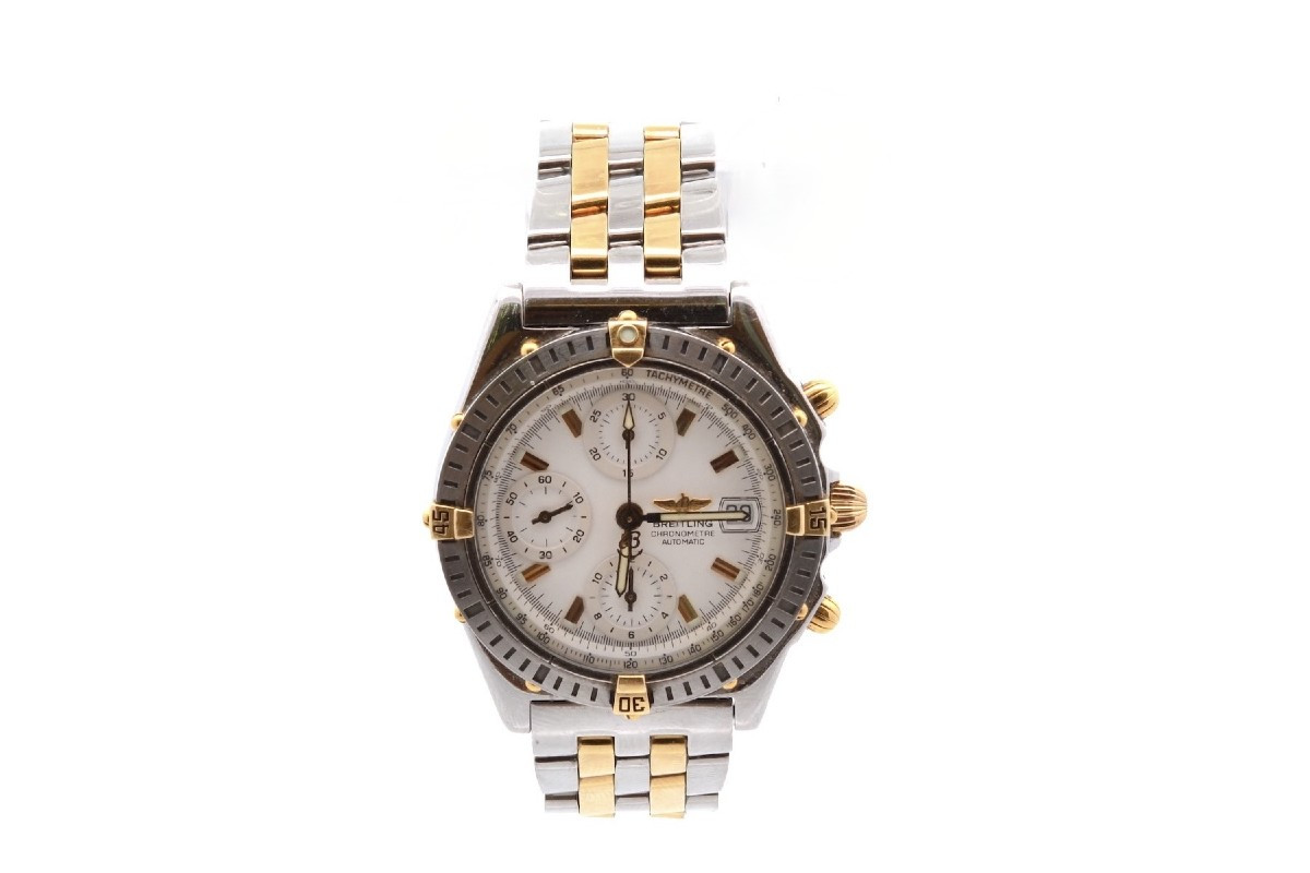 Montre Breitling Chronomat en acier et or