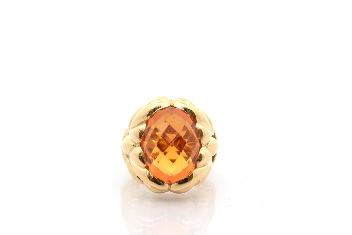 Bague signée Fred citrine en or 18k-photo-2