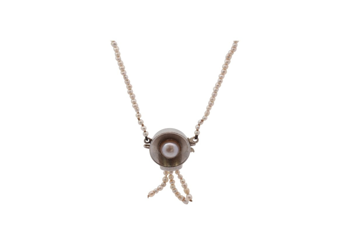 Collier ancien en perles fines-photo-2
