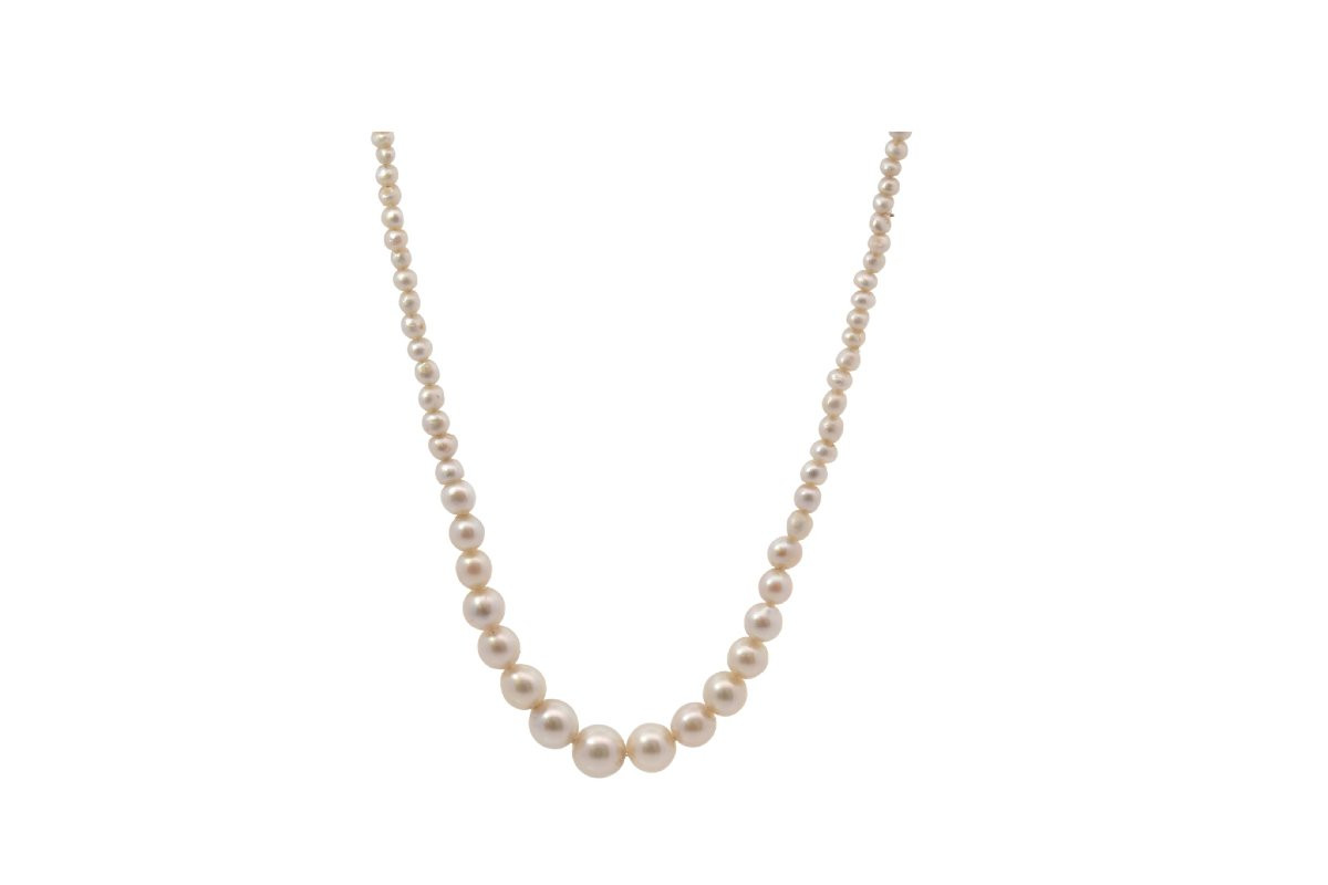 Collier ancien en perles fines-photo-3