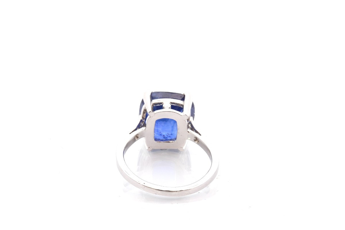 Bague saphir de 11,71cts et diamants-photo-1