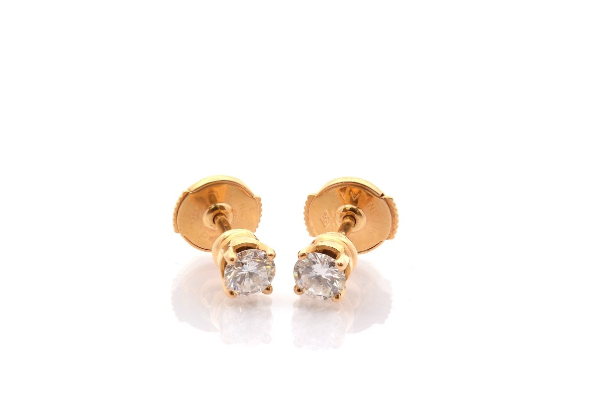 Earrings In 18k Gold And Diamonds