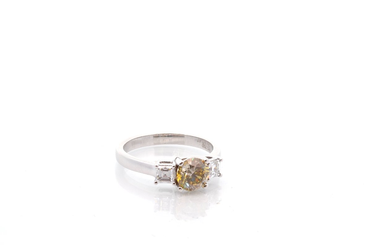 Bague diamant fancy jaune de 1,04cts-photo-3