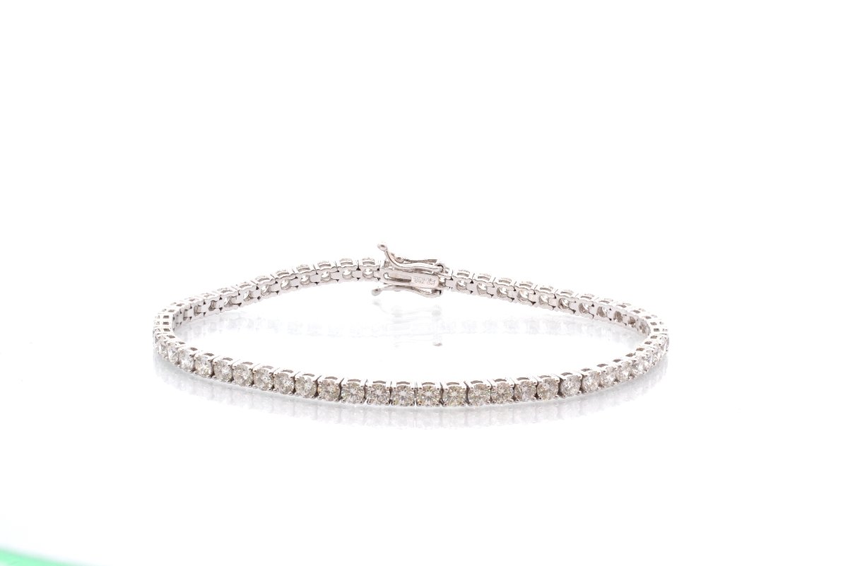 Bracelet ligne diamants en or 18k-photo-2