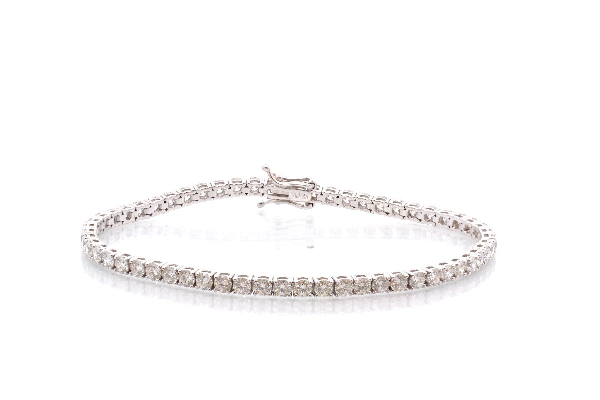 Bracelet ligne diamants en or 18k
