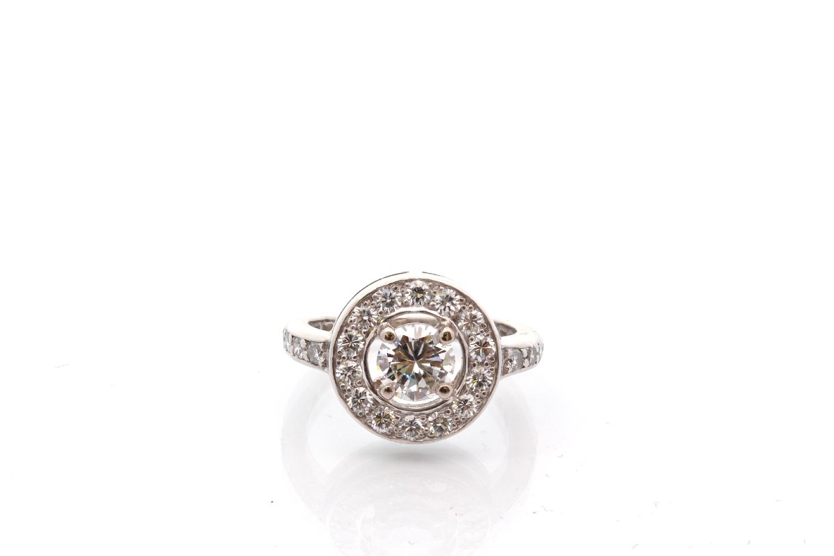 Bague diamants en platine-photo-2