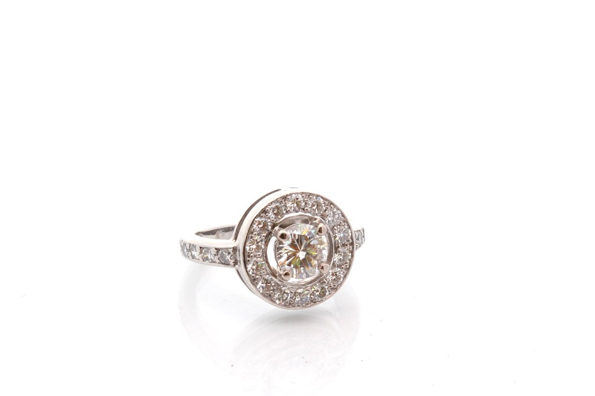 Bague diamants en platine-photo-3