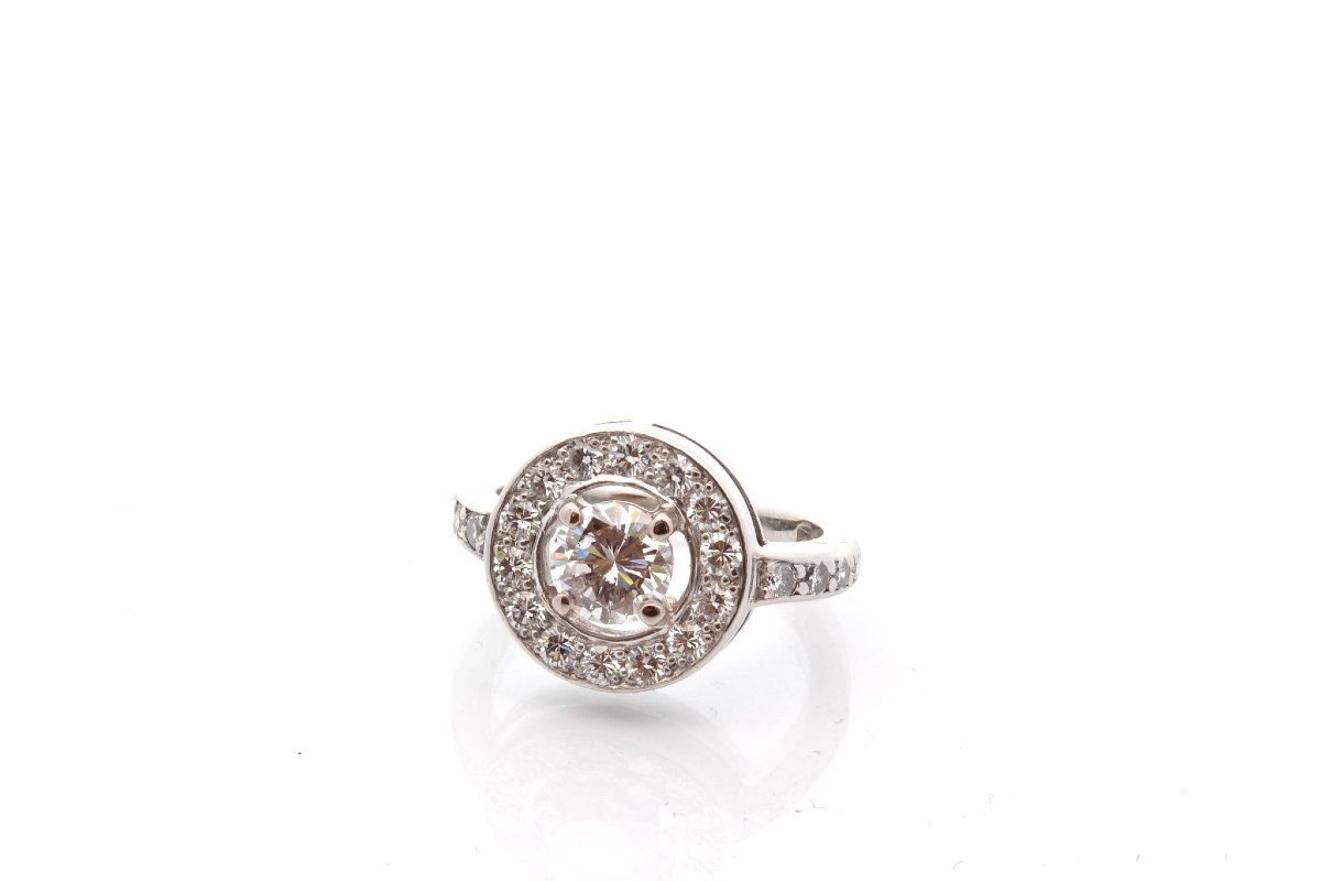 Bague diamants en platine-photo-4