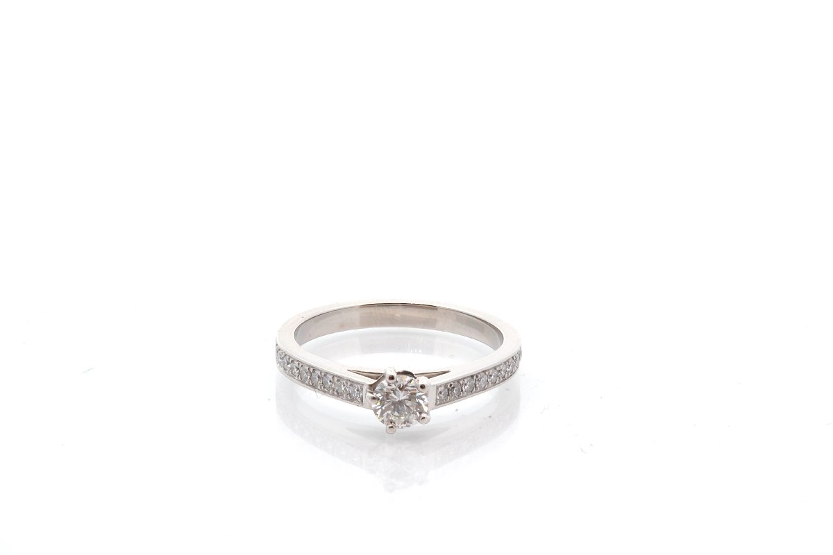 Bague Chaumet diamants en platine-photo-2