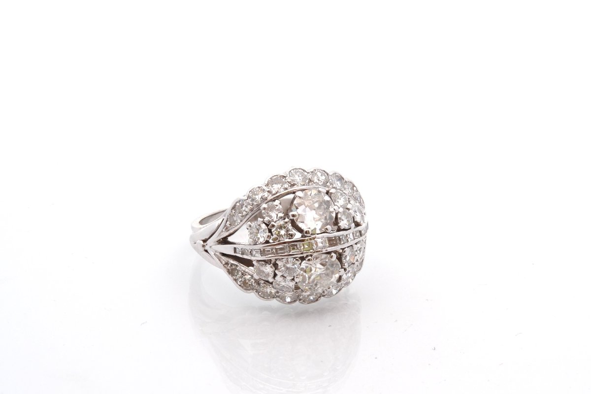 Bague vintage diamants des années 1950-photo-3