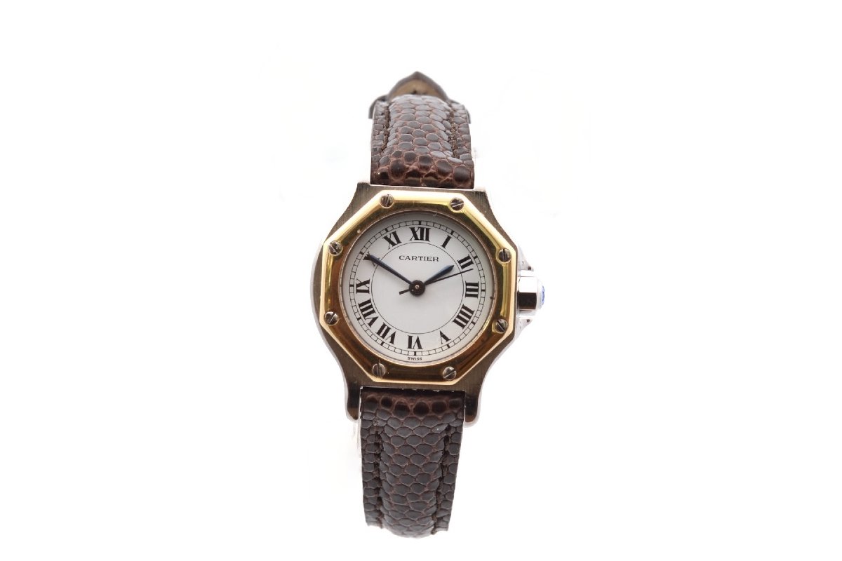 Cartier Santos Watch In Steel And Gold