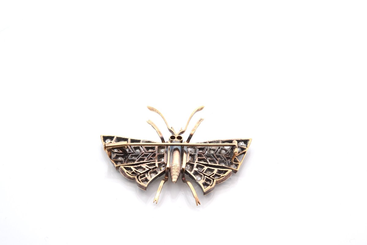 Broche diamants 19e siècle-photo-3