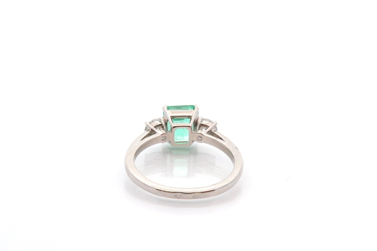 Bague émeraude de 1,42cts et diamants-photo-4