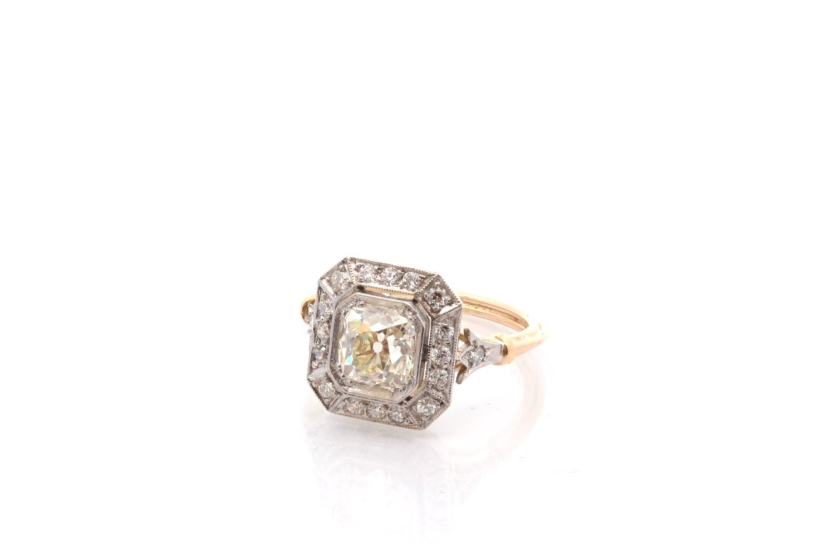 Bague diamant de 1,55cts L/SI2 en or 18k-photo-2
