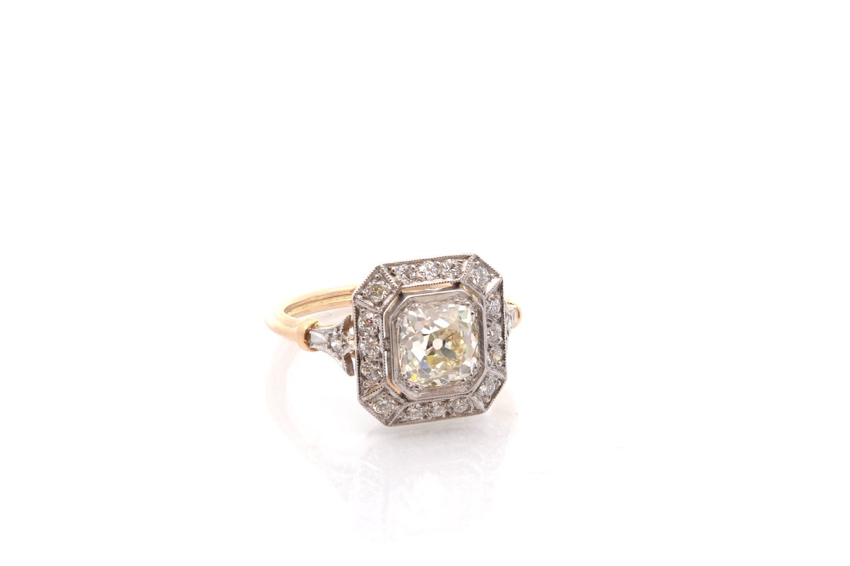 Bague diamant de 1,55cts L/SI2 en or 18k-photo-3