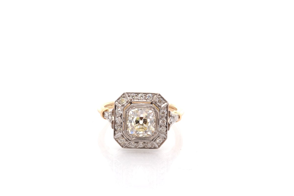 Bague diamant de 1,55cts L/SI2 en or 18k