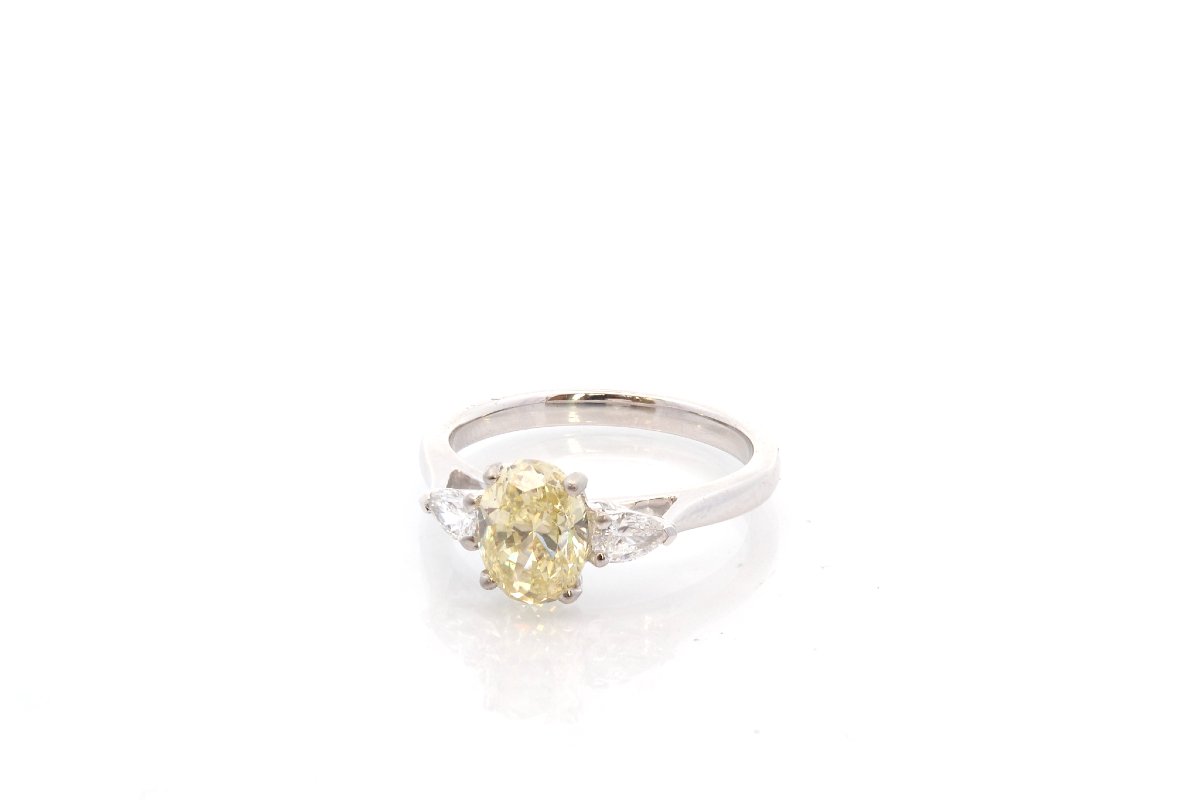 Bague diamant de 1,51cts Fancy jaune / SI2-photo-2