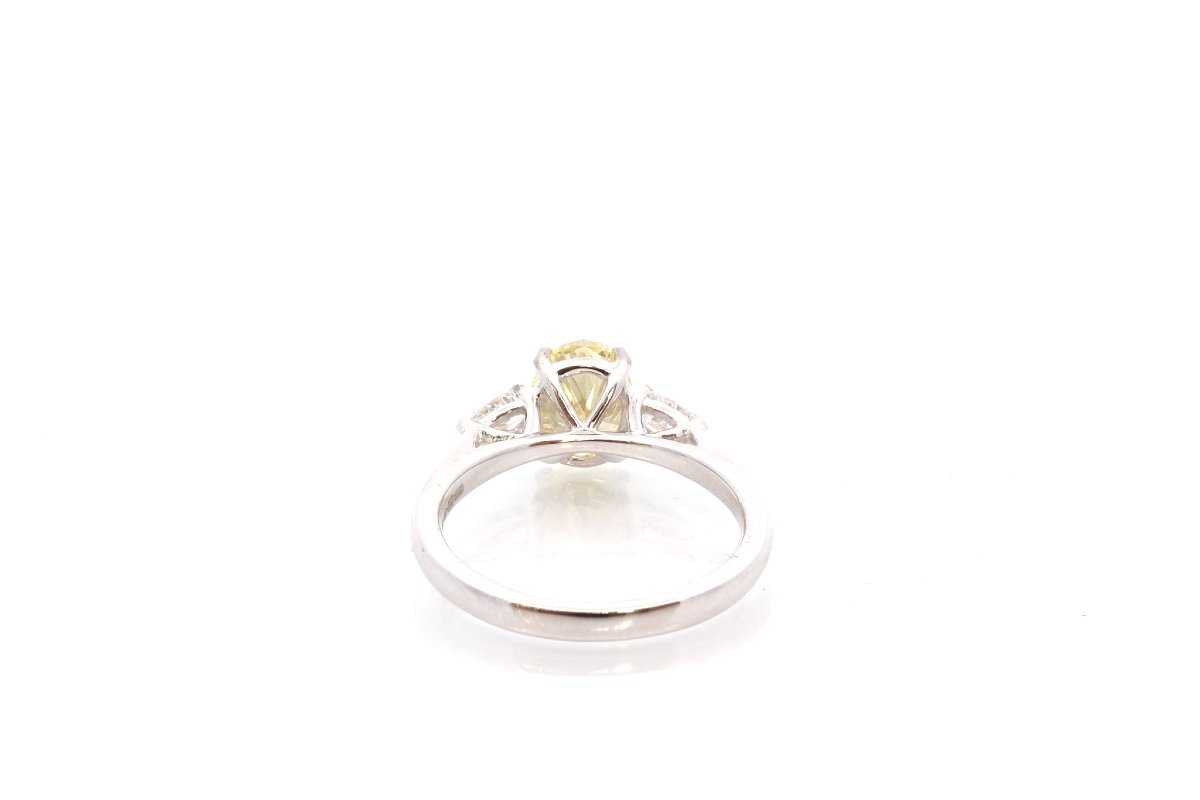 Bague diamant de 1,51cts Fancy jaune / SI2-photo-4