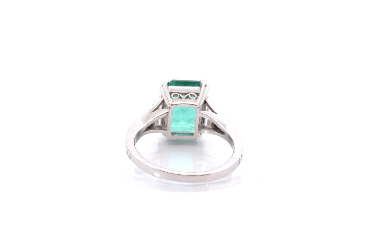 Bague émeraude de 3,63cts et diamants-photo-4