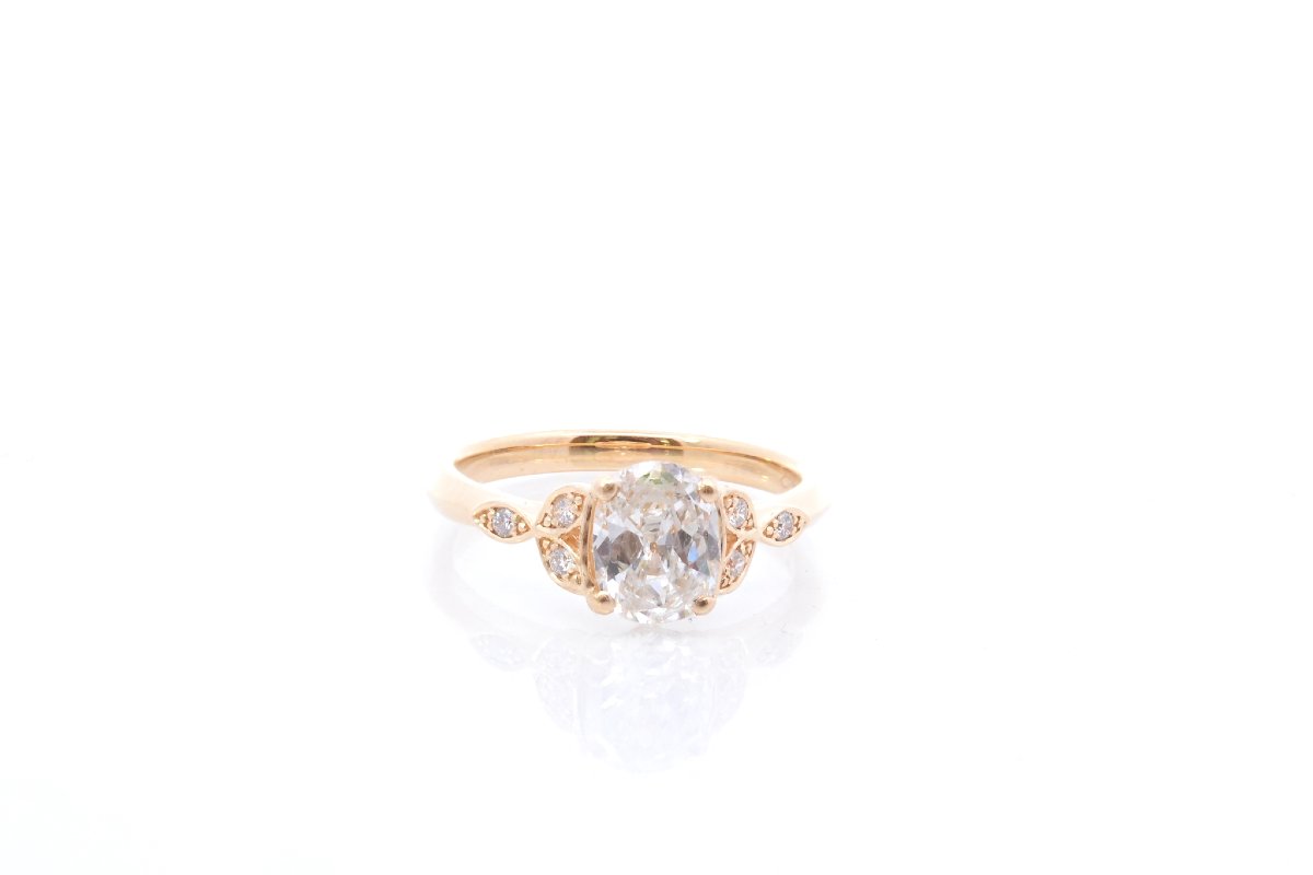 Bague diamant de 1cts H/VS2 en or 18k-photo-2