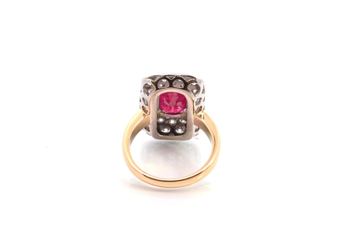 Bague rubis de 5,42cts et diamants-photo-1