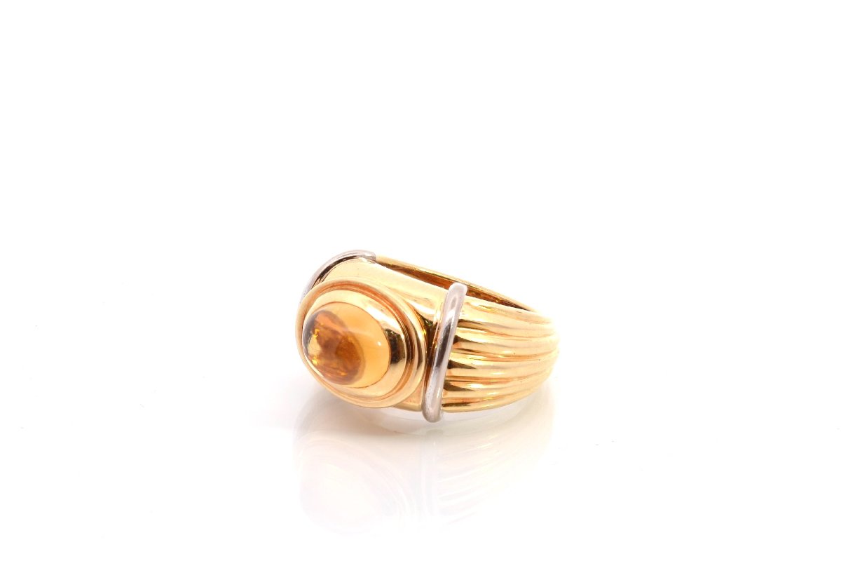 Boucheron Ring In 18k Gold With Citrine-photo-4
