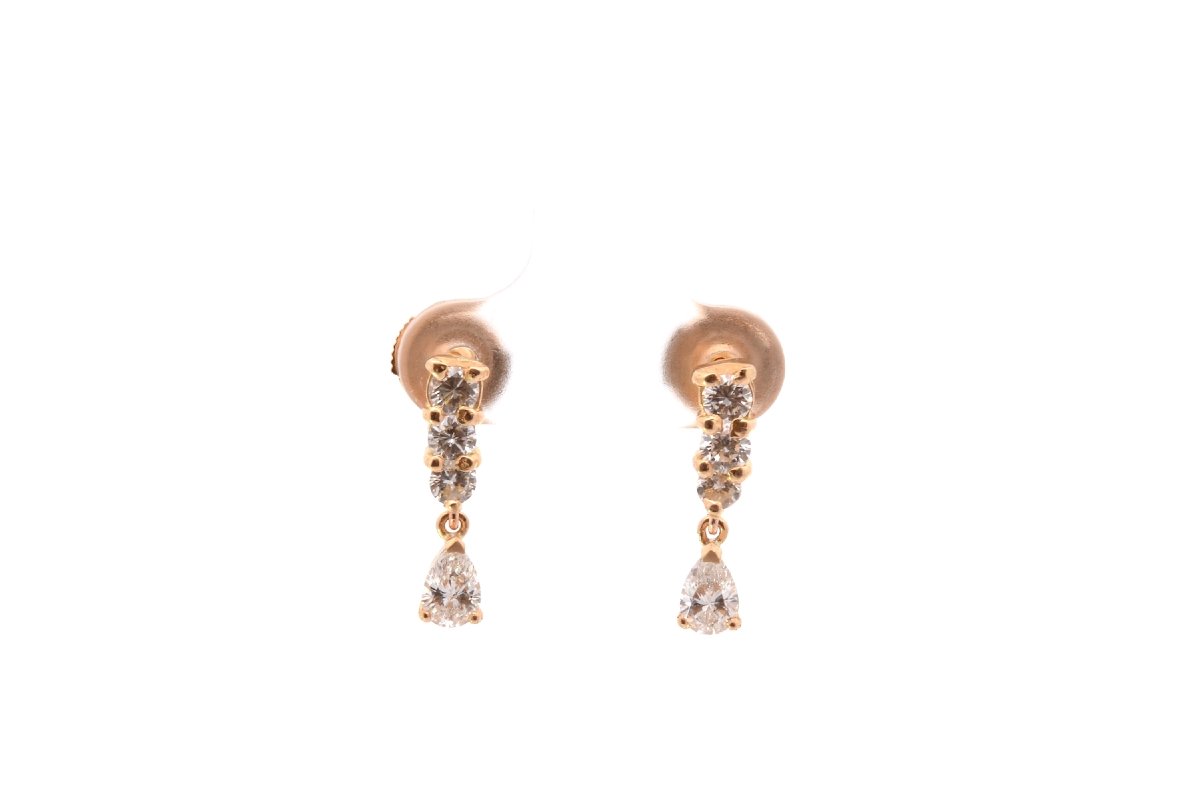 Boucles d’oreilles diamants en or 18k