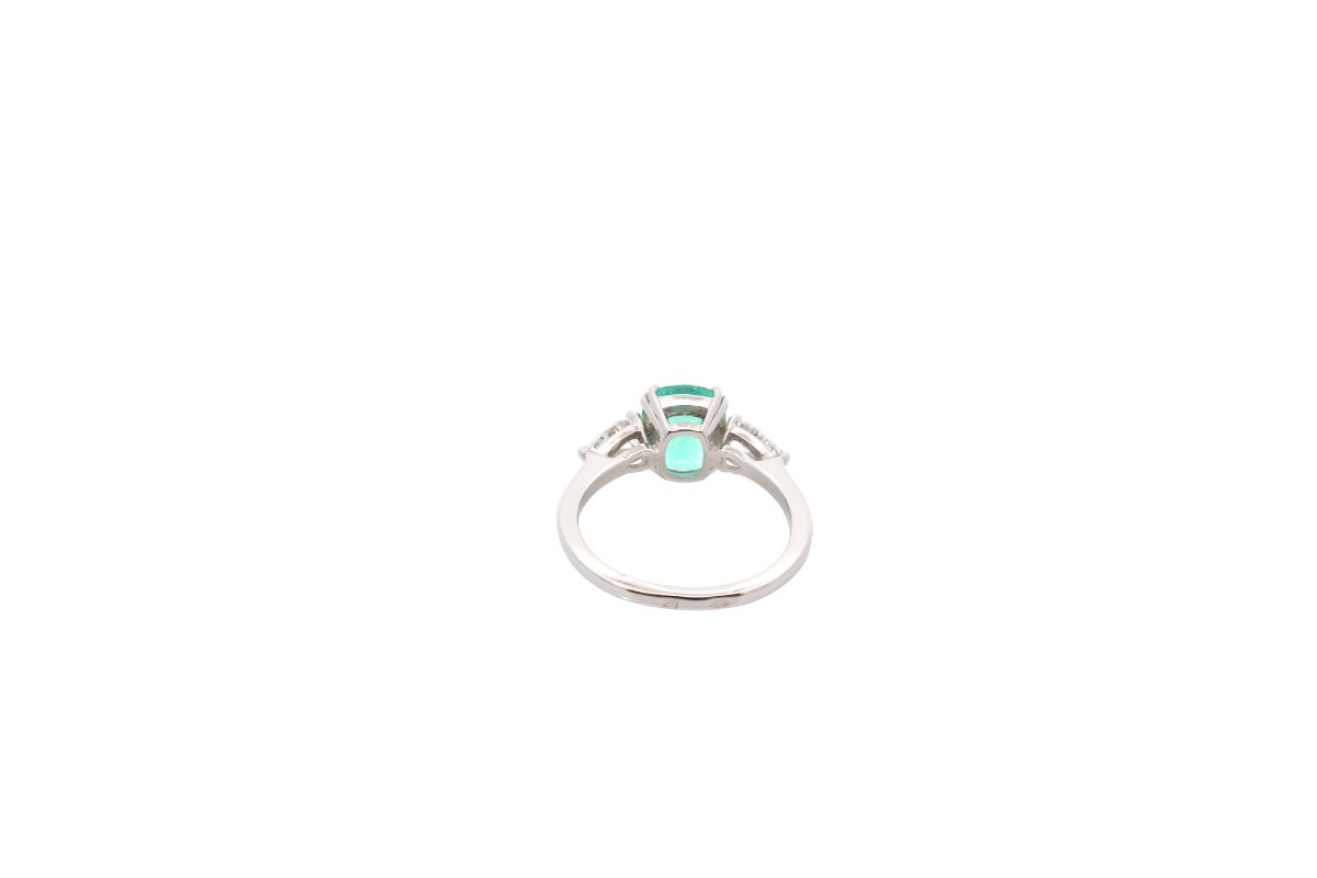 Bague émeraude de 1,45cts et diamants-photo-1