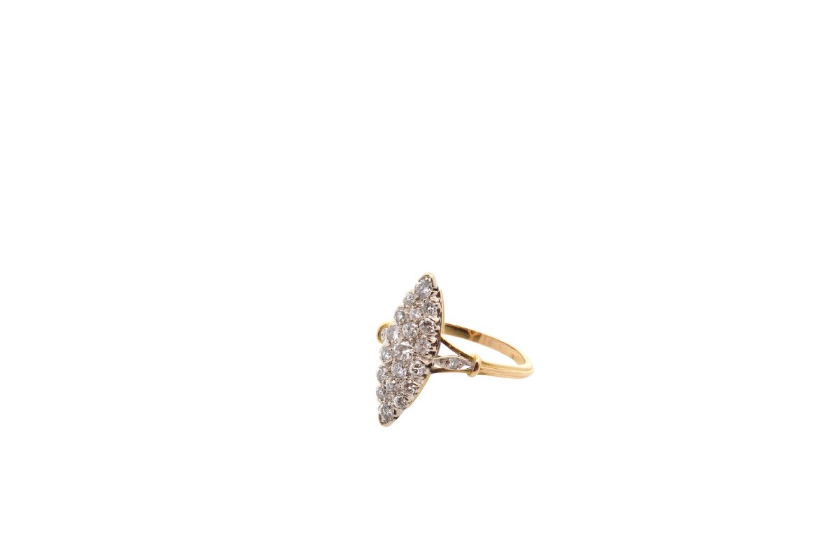 Vintage 18k Gold Diamond Ring-photo-3