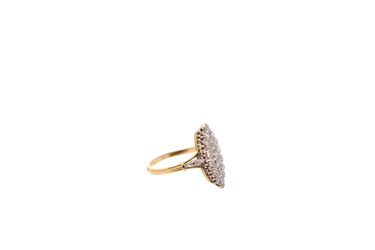 Vintage 18k Gold Diamond Ring-photo-4