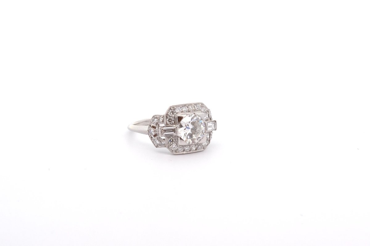 Bague vintage diamant 1,37cts G/SI2-photo-3