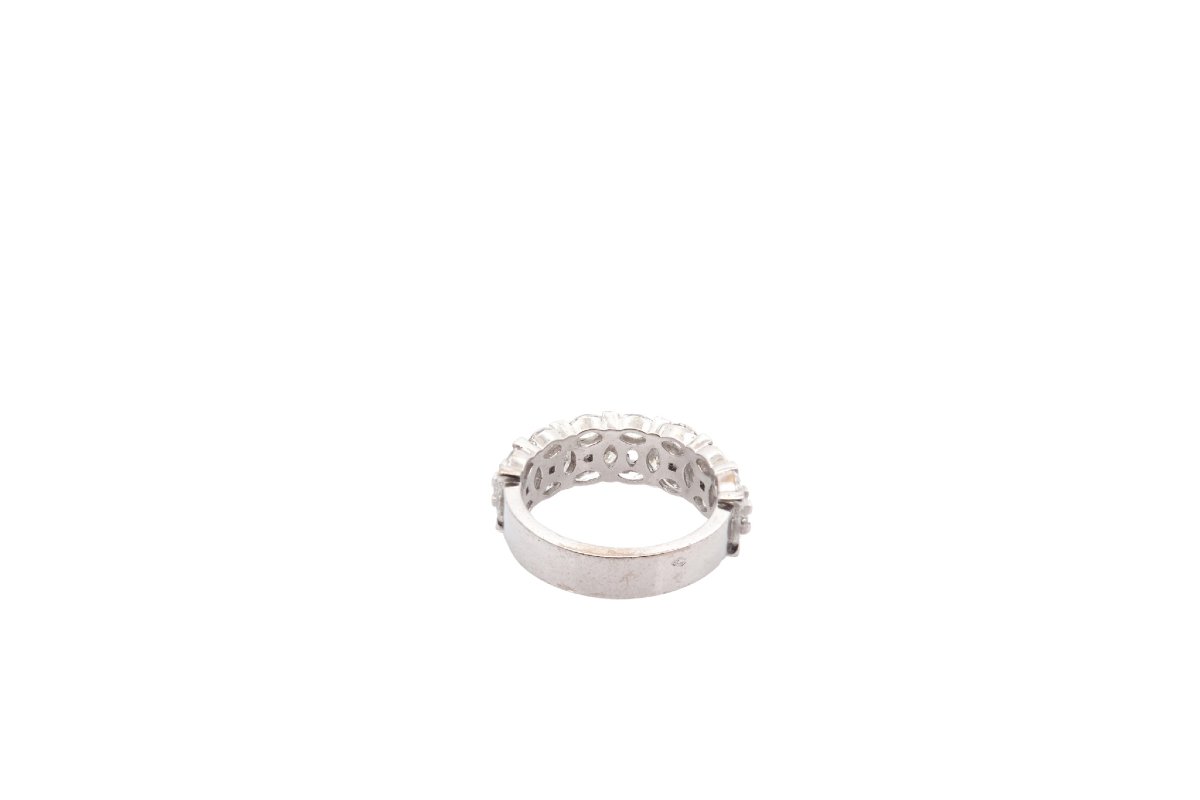 Bague diamants navettes et princesse en or 18k-photo-1