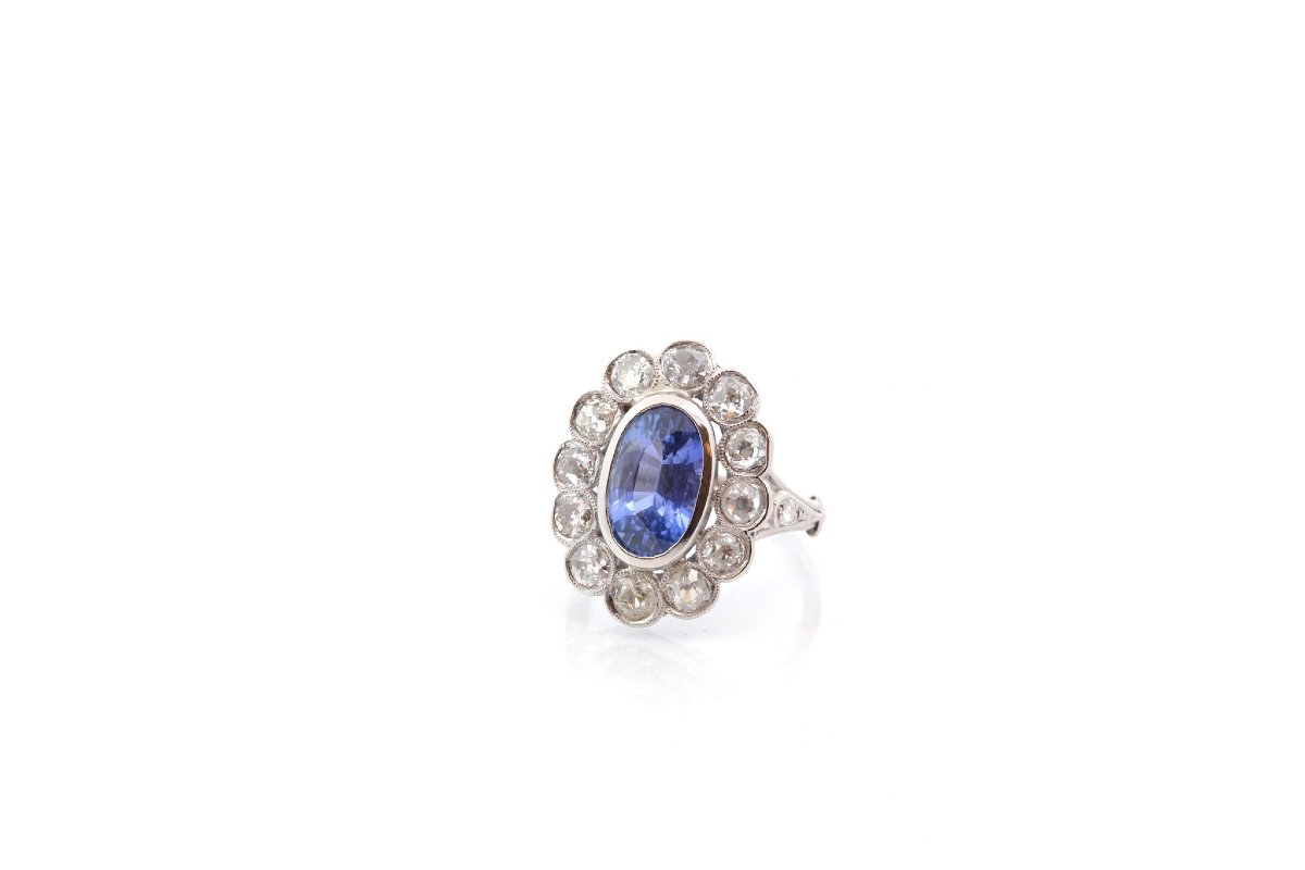 Bague d’occasion saphir non chauffé de 2,99cts