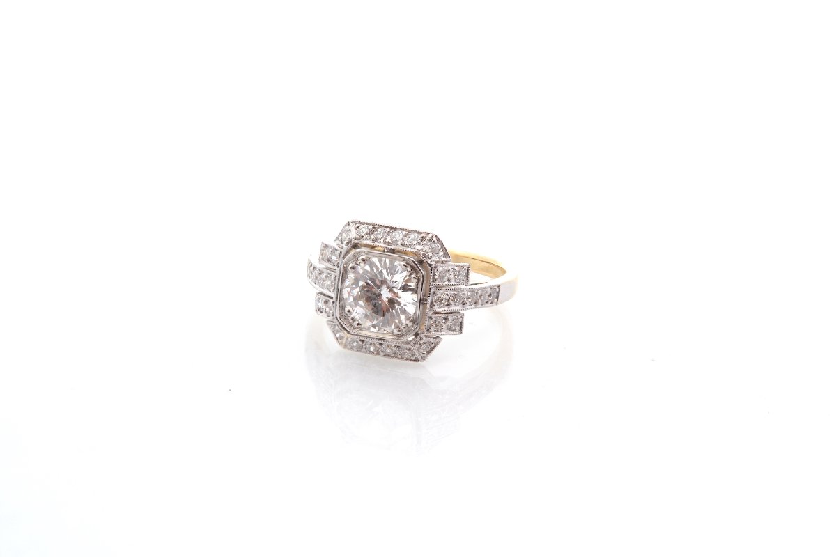 Art Deco Diamond Ring, 1.18 Carats, F/si2-photo-3