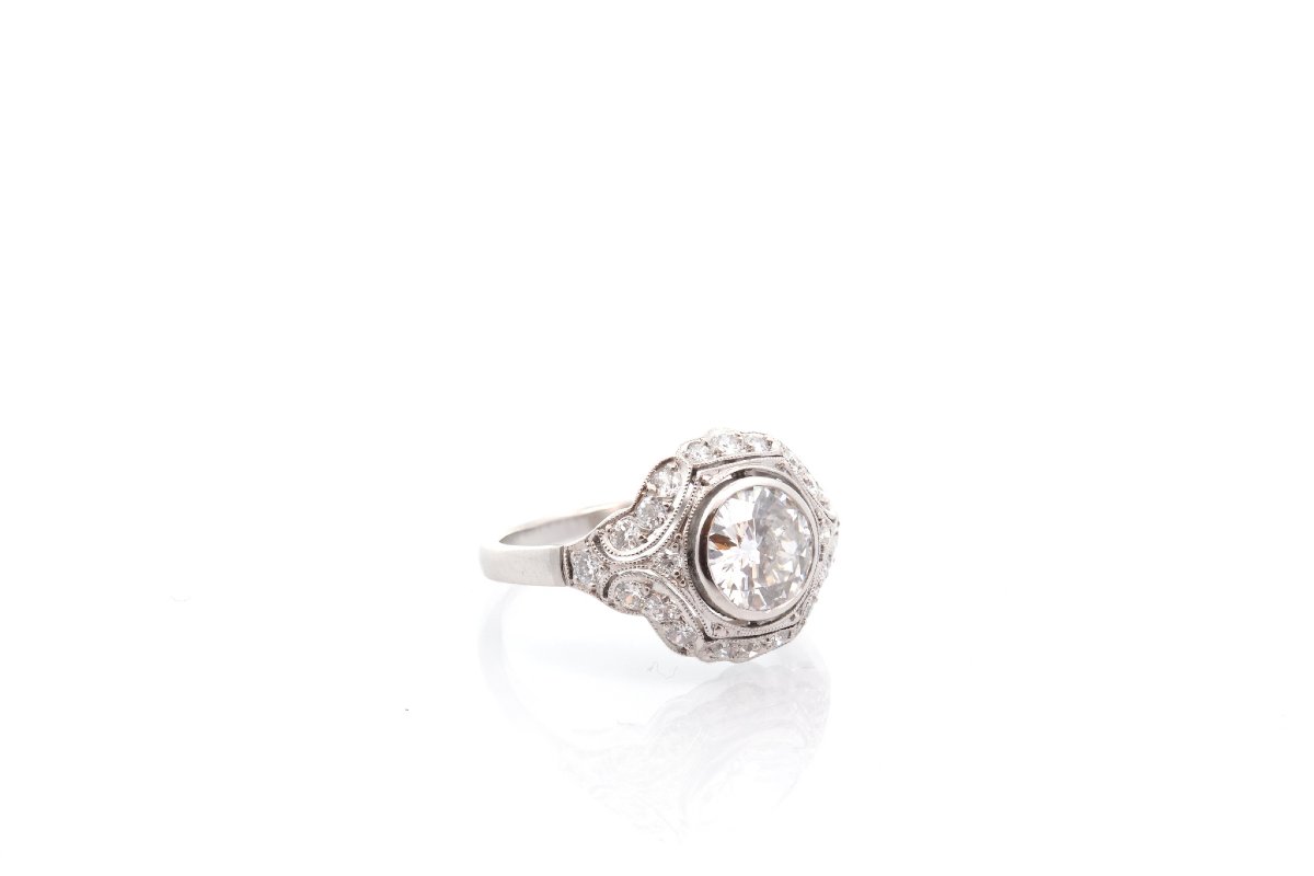 1.33-carat G/si2 Diamond Ring In Platinum-photo-4
