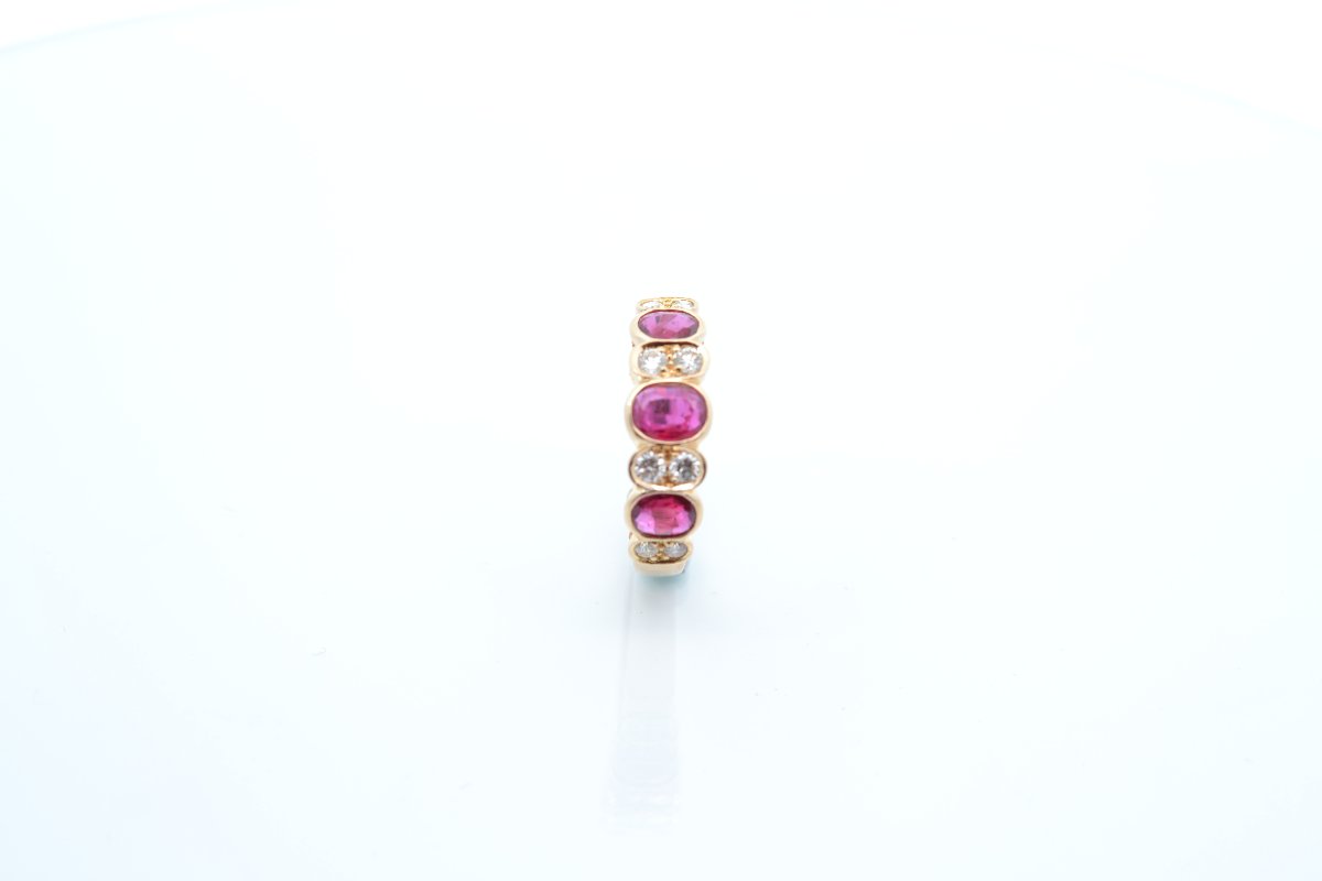 Bague rubis et diamants en or 18k-photo-3
