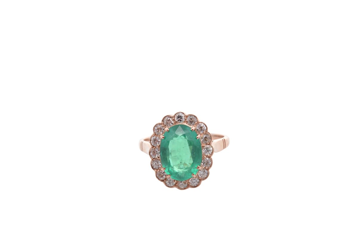 Bague émeraude de 2,93cts et diamants-photo-2