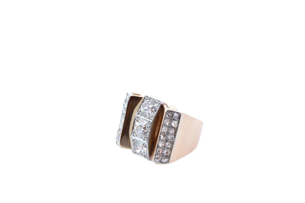 Bague d’occasion des années 1940 en diamants