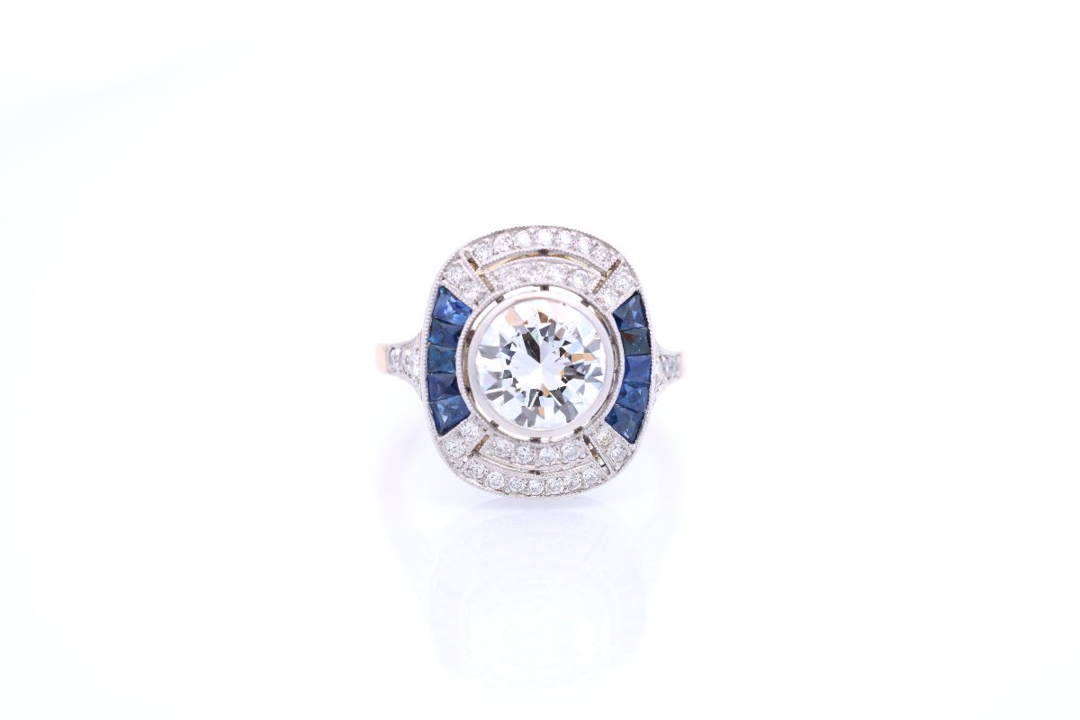 Art Deco Diamond Ring, 1.88 Carats, G/si2-photo-2