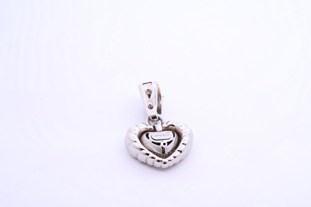 18k Gold Diamond Heart Pendant-photo-3