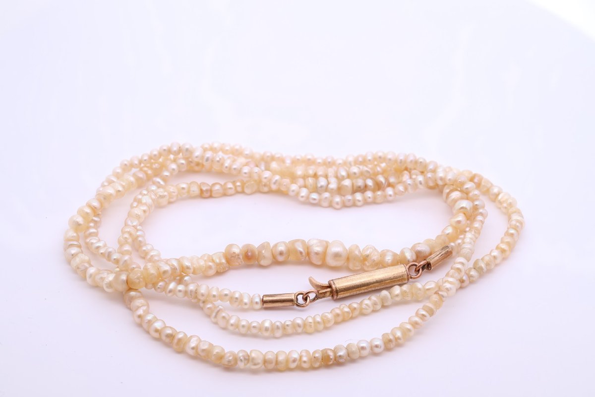 Collier 1900 en perles fines-photo-3
