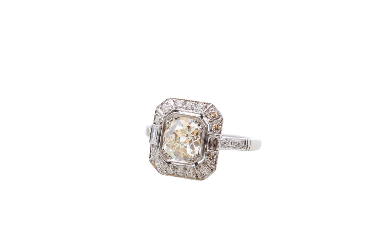 Bague art déco diamant 1,26cts M/SI2