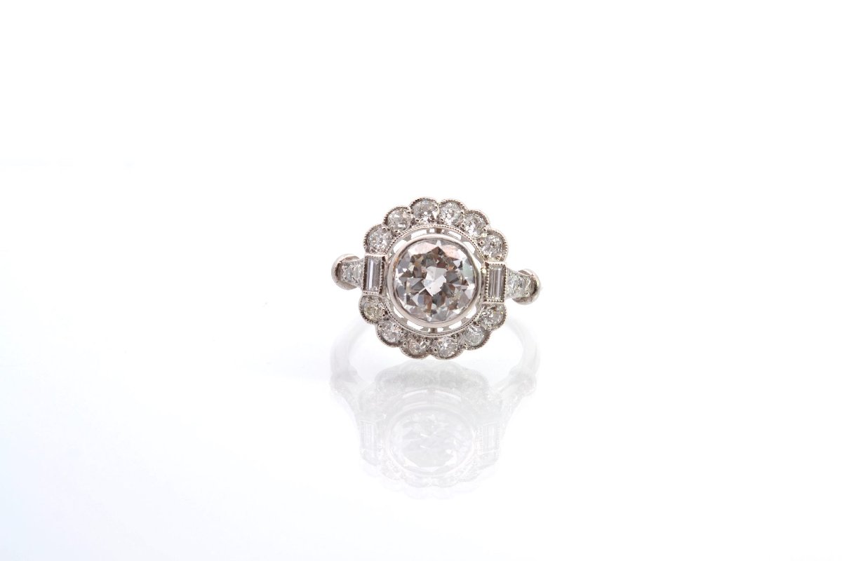Art Deco Diamond Ring, 1.52 Carats-photo-2