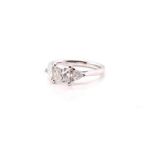 Princess Cut Diamond Ring 0.92ct F Vs1
