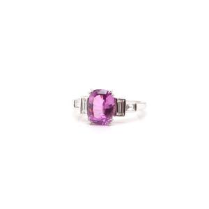 Pink Sapphire Ring In 18k Gold