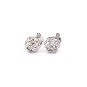 Boucles D’oreilles Diamants En Platine