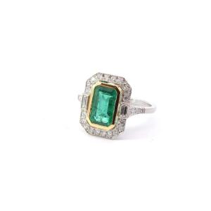 Emerald Ring Diamonds In Platinum