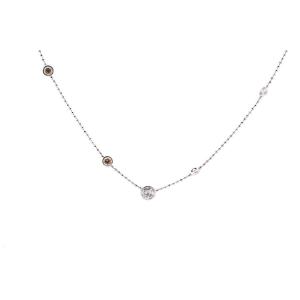 Diamond Necklace In 18k White Gold